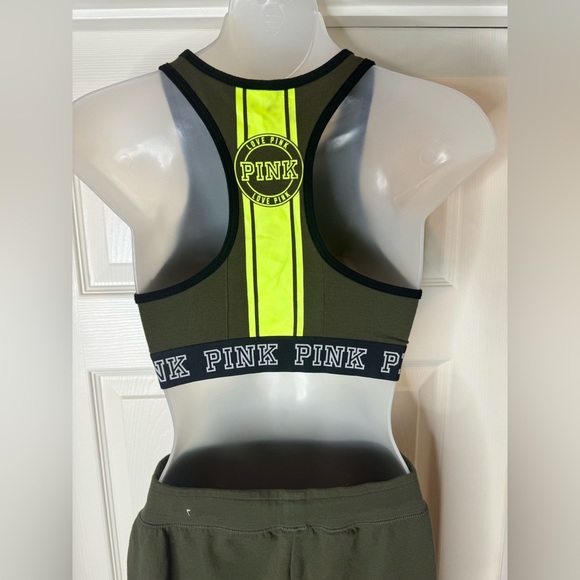 PINK 2 Piece Sports Bra and Sweat Pants Set - Picture 5 of 9